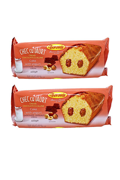 Boromir Prăjitură cu iaurt și cremă de ciocolată și alune 400g x2BUC