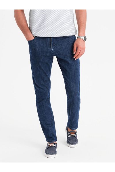 OMBRE Klassische Herren SLIM FIT Jeans mit Elasthan - Dunkelblau V3 OM-PADP-0216 XXL