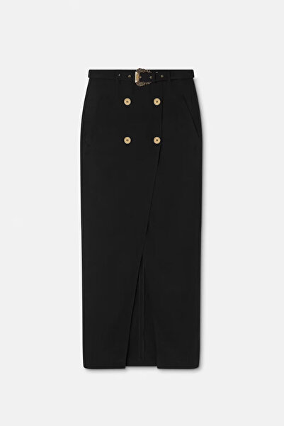 VERSACE JEANS COUTURE ΜΑΚΡΙΑ ΦΟΥΣΤΑ - - 38, ΜΑΥΡΗ