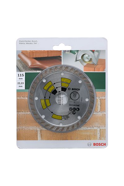 Bosch Corrosion Resistant Turbo Top Diamond Cutting Disc Silver 115mm