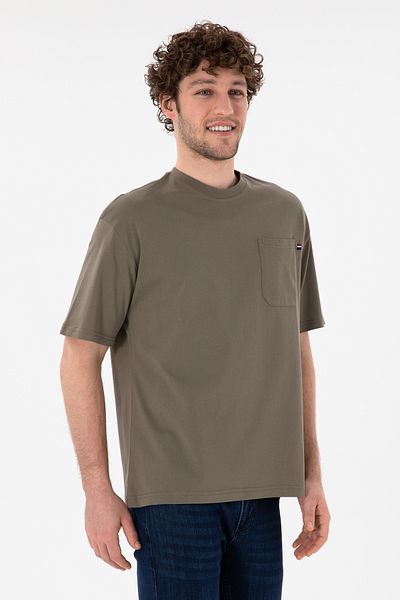 U.S. Polo Assn. تي شيرت مينز كومفورت فيت برقبة دائرية من فرو المنك 50305990-VR052