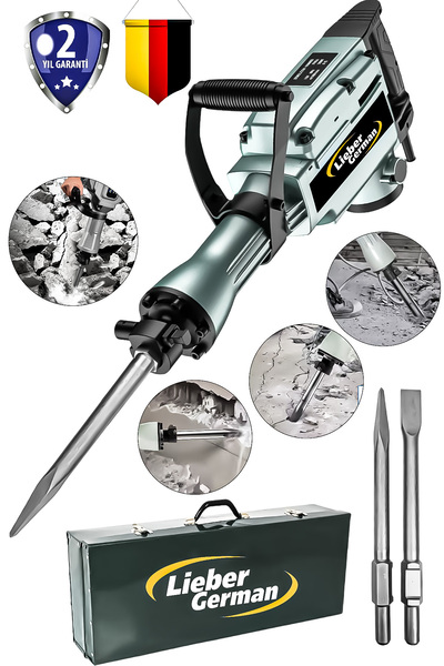 Lieber German LG-1600 Profesyonel 70 Joule 16 Kg Taşıma Çantalı Kırıcı Keski ...