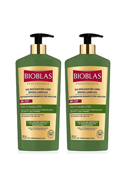 Bioblas Phytokeratin Saç Dökülmesine Karşı Şampuan 1000 ml 2 ADET