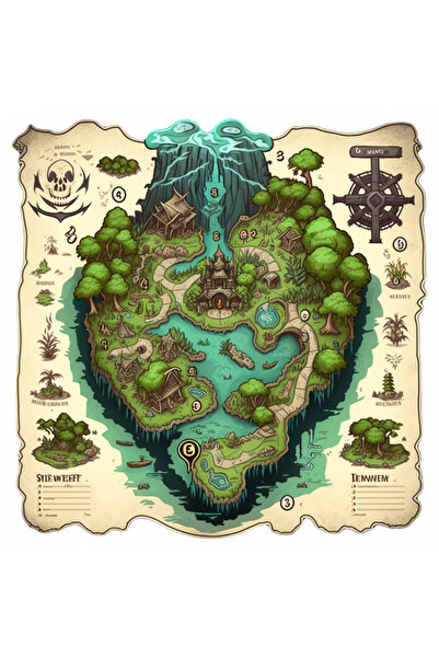 INOVATIX Set de 8 autocolante, hartă cu traseu de joc, INOVATIX®. 6 cm