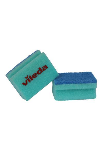 Liveda 2-Piece Teflon Glitzi Rectangular Cleaning Sponge Scourer Blue
