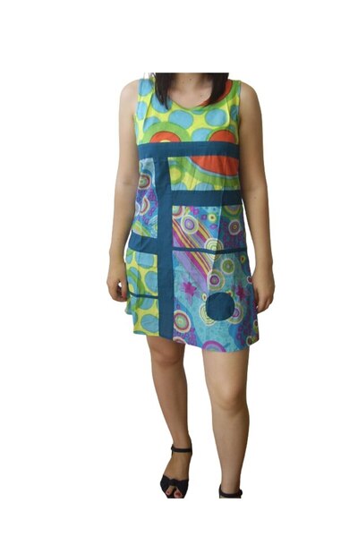 H.H.G. Rochie, H.H.G, material subtire, bumbac, Albastru, L