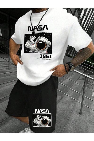 New Shine Nasa Printed Shorts and T-Shirt Set