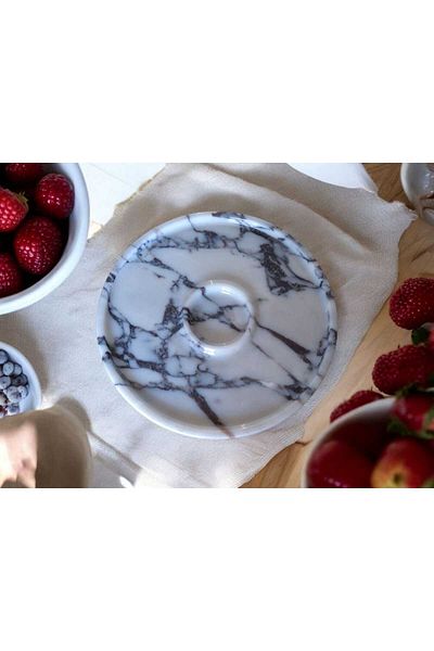 Concept ONYX by CEHRELI Natural Stone Marble Sauce Bowl Serving Plate