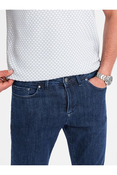 OMBRE Klassische Herren SLIM FIT Jeans mit Elasthan - Dunkelblau V3 OM-PADP-0216 XXL