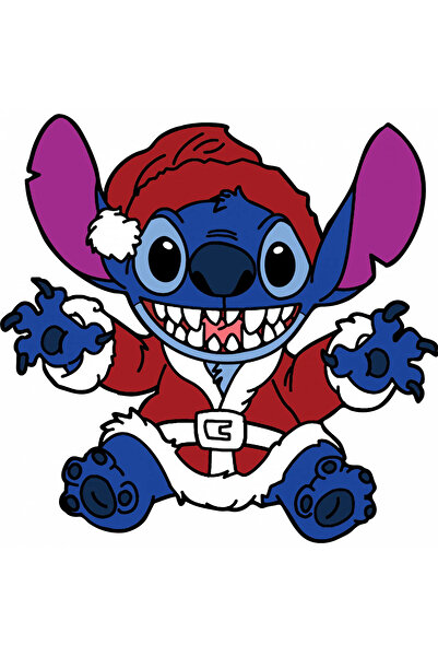 INOVATIX Set de 8 piese, autocolant Lilo și Stitch costumați în Moș Crăciun, ...