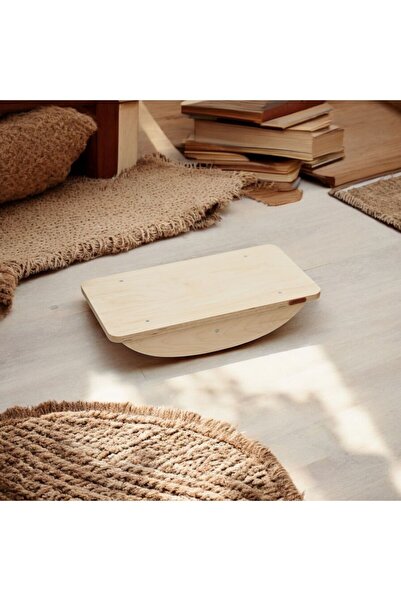 SerenityHaven Balance Board Balance Board Jucărie pentru copii din lemn natural
