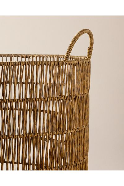 Madame Coco Denis Rattan Basket - m - Natural