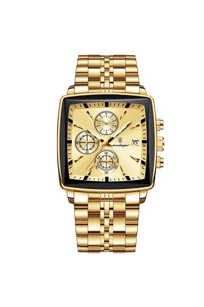 delis Men's watch Poedagar CS1824, stainless steel, gold, gold dial