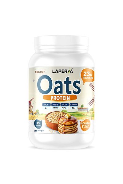 Laperva Oats Protein Powder (Golden Syrup Flavor, 15 Servings) Contains 18 Amino Acids, 4.4g BCAA