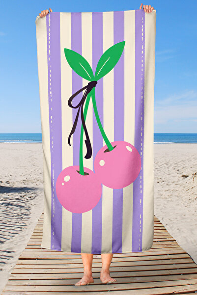 Sozakko Cherry Women's Cotton Sea Bath Beach Towel