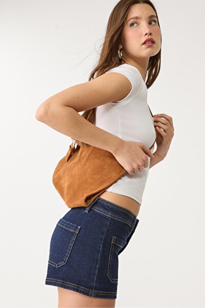 Stradivarius Mikro denim şort