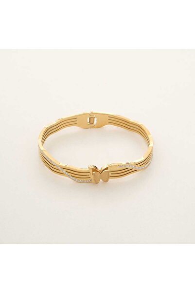 DENİZİNDÜNYASI Kelebek Modelli Taşlı Kelepçe