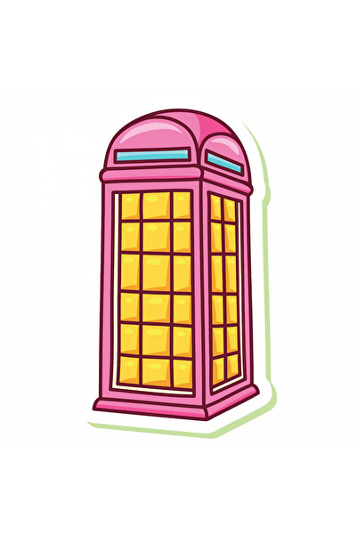 INOVATIX Set de 8 bucăți, autocolant telefon Londra, INOVATIX®. 6 cm