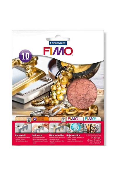 Bafimo Set of 10 FIMO metal sheets Red copper