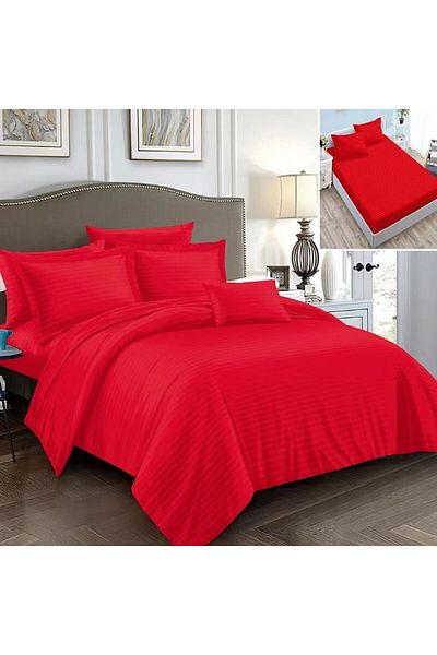NufJoy Double bed linen DAMASK 6 pieces, Fitted sheet for mattress 160x200 cm or 180x200 cm