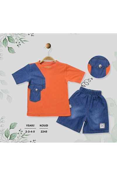 BİGÜMEX Boy's Jeans Shorts Suit