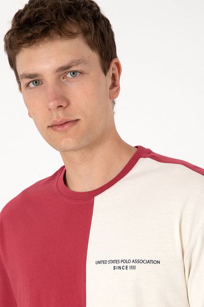 U.S. Polo Assn. Men's Comfort Fit Crew Neck Cherry T-Shirt 50306903-Vr223