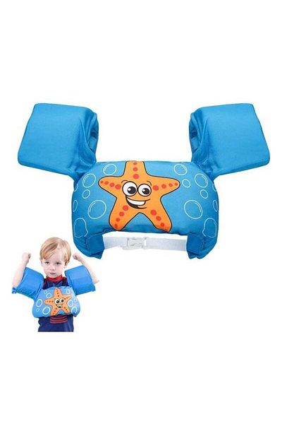 fulina Kids Swimming Vest,with Shoulder Straps Arm Wings,Learning Swimming Training Gear,for 2+Kids
