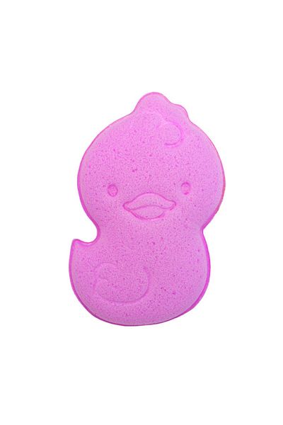 Esponjabon 2 in 1 Pink duckling shower sponge and built-in soap, with bubble gum scent, Espojabon, 1 pc
