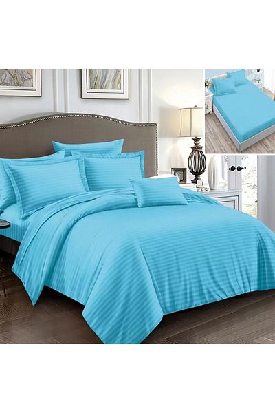 NufJoy Double bed linen DAMASK 6 pieces, Fitted sheet for mattress 160x200 cm or 180x200 cm