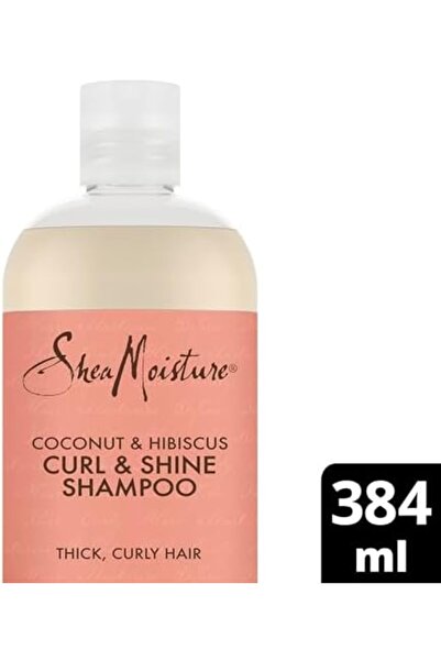 Shea Moisture Coconut & Hibiscus sulphate free shampoo Curl & Shine Shampoo for thick, curly hair, 3