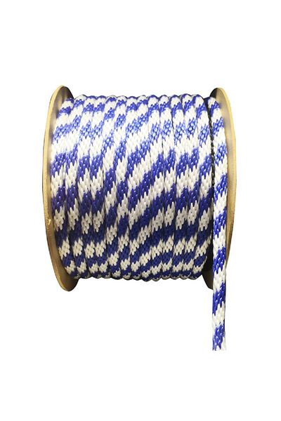 ACE Soft Braided High Strength Polypropylene Rope Blue and White 1.58cm x 60m