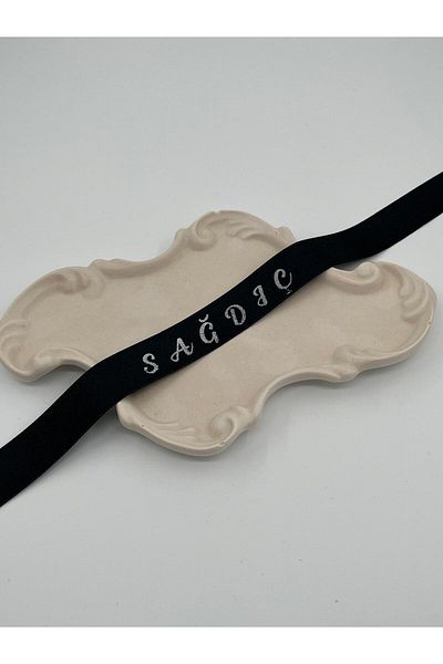 EvremStore Μαύρη με Ασημένια Κορδέλα Groomsman 3 Τεμάχια
