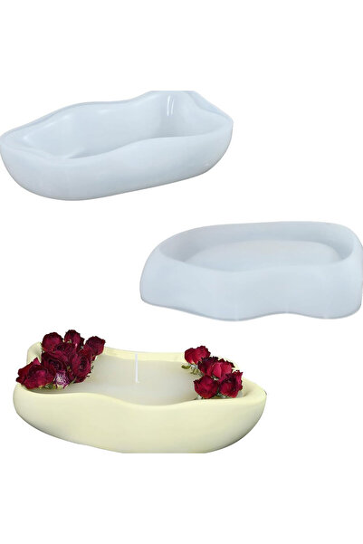 Genel Markalar Epoksi Silikon Taş Tozu Beton Tekne Kase Mumluk Kalıbı