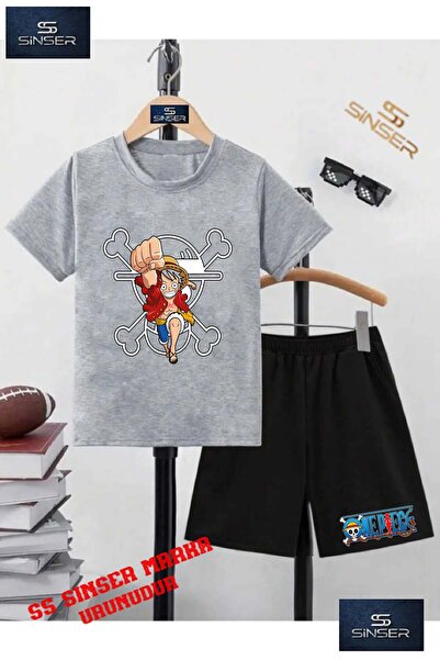 SS SİNSER Kids “Anime One Piece Carpi“ Custom Printed Crew Neck T-Shirt - Sho...