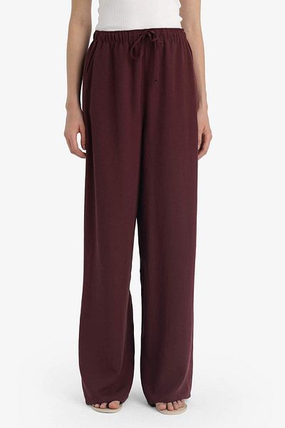 DeFacto Wide Leg Pocket High Waist Standard Length Linen Blended Pants F5024Ax25Sp