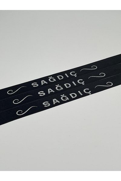 EvremStore Silver Groomsmen Ribbon on Black 3 Pieces