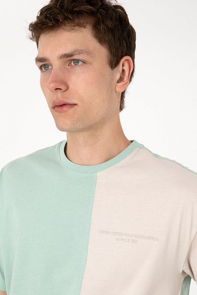 U.S. Polo Assn. Men's Comfort Fit Crew Neck Water Green T-Shirt 50306903-Vr048