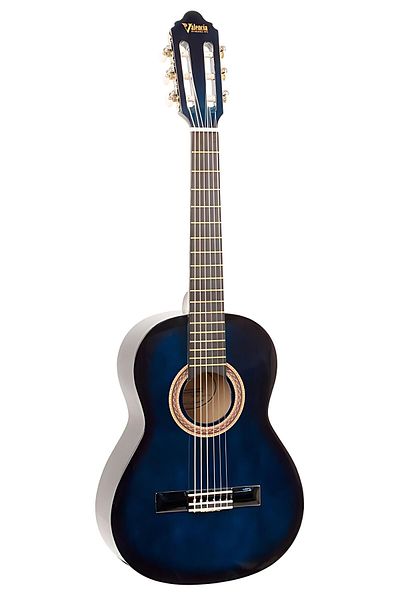VALENCIA VC102BUS, 1/2 classical guitar, blue sunburst finish