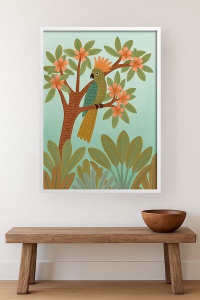 HOMEPACK Single Wooden Framed Painting One Piece Poster Painting Tk/Karina17