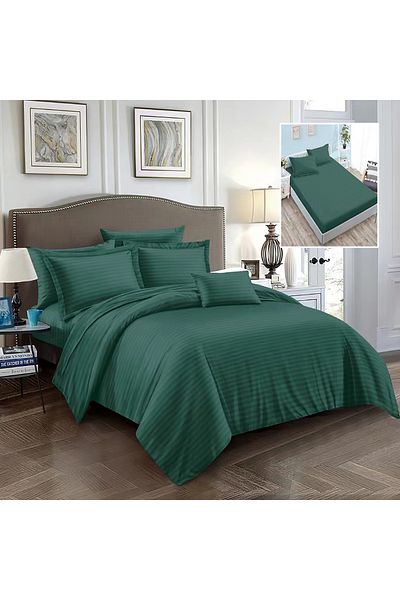 NufJoy Double bed linen DAMASK 6 pieces, Fitted sheet for mattress 160x200 cm or 180x200 cm