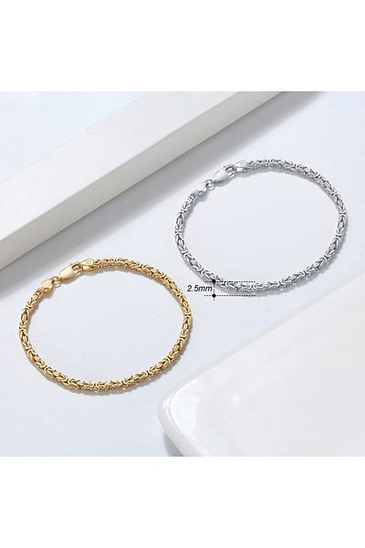 delis Men's 925 silver bracelet, JW1495, rhodium plated