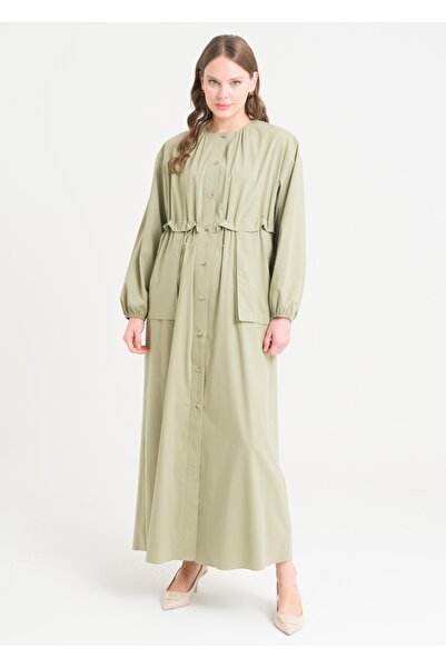 Armağan Düşük Kol Beli Büzgülü Pardesü