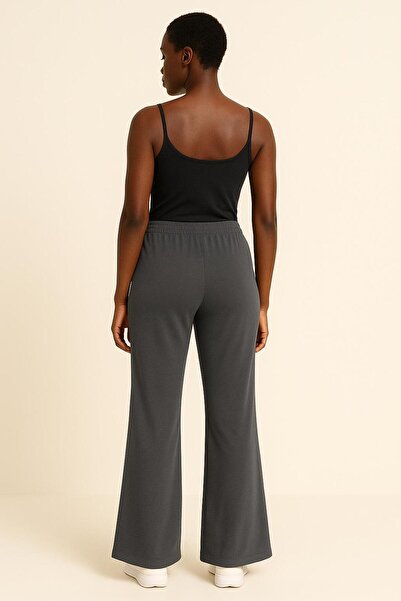 DÜVEN Anthracite Kadın Bol Paça Eşofman Altı