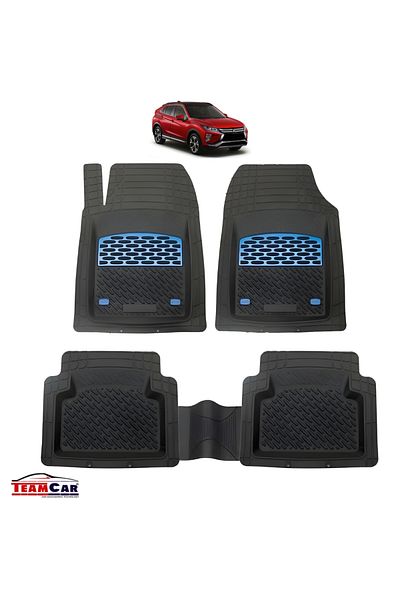 TEAMCAR ® Car Mats Tray Type Compatible With Mitsubishi Eclipse Cross I (2017 ) - Suv Blue