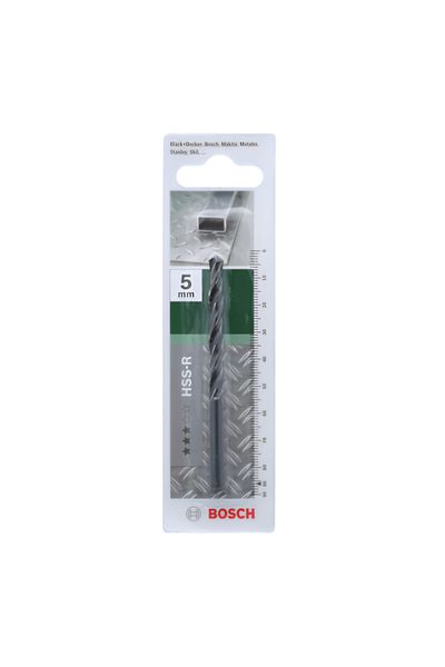Bosch HSS-R Chisel Edge Steel Drill Bit Black 5 x 86mm