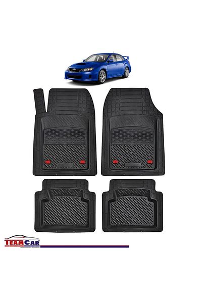TEAMCAR ® Car Mats Tray Type Subaru Impreza III (2007–2011) Black Durable Material