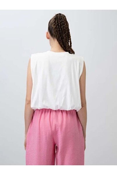 Zekids Κοριτσίστικη Αμάνικη Σχεδίαση Βαμβακερή Μπλούζα