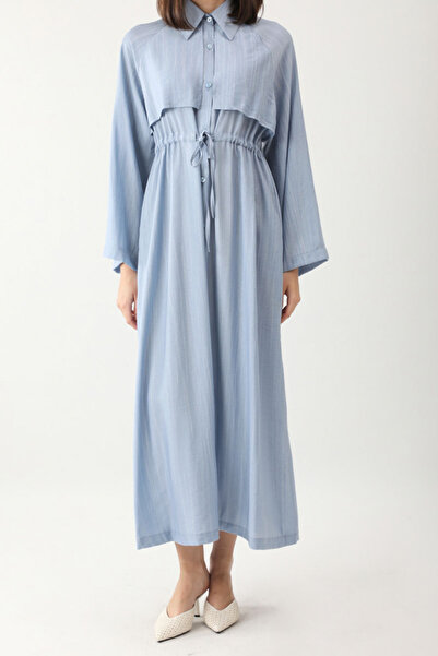 ZÜLAYS Rüzgarlıklı Gömlek Elbise Bebe Mavisi