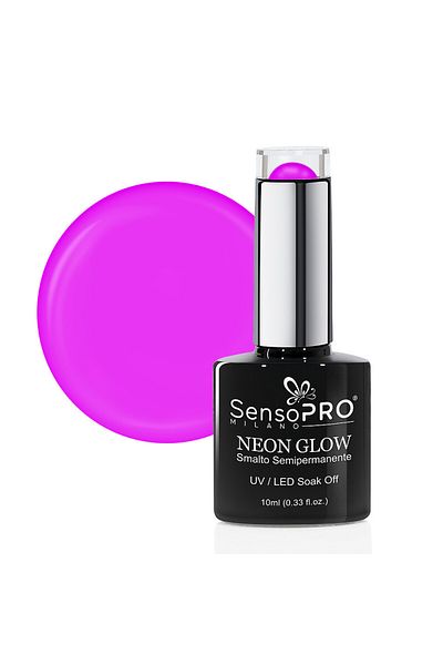 SensoPRO Milano Oja semipermanentă Neon Glow SensoPRO Milano #10 Delicious Grape, 10ml