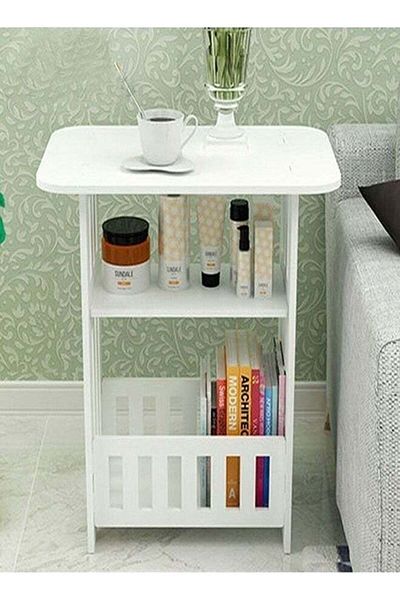 Raffine Home Living Room Coffee Tea Table Desk White 33 x 22.5 x 60 cm